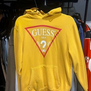 Guess Yellow Sweatshirt Hoodie
